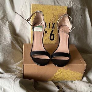 Mix No. 6 Black Ankle Strap Heels